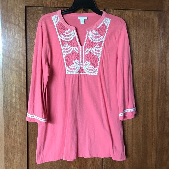 Charter Club Embroidered Blouse - Picture 2 of 4